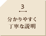 3 分かりやすく 丁寧な説明