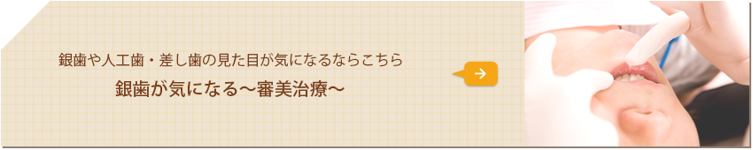 銀歯や人工歯・差し歯の見た目が気になるならこちら 銀歯が気になる～審美治療